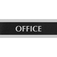 Headline® Sign Century Series Office Sign, OFFICE, 9 x 3, Black