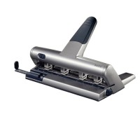 Leitz Hole Punch 3MM with Stop Rail - Silver
