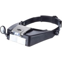 SE Illuminated Dual Lens Flip-In-Head Magnifier Adjustable Headlamp - 4.5x Loupe Magnifying Glass 