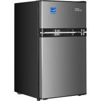 Premium Levella 3.1 cu ft Top Freezer Mini Fridge in Silver (PRF316300H)