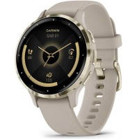 Garmin - Venu 3S Fiber-reinforced Polymer Smartwatch - 41mm (GPS) Stainless Steel & French Gray 