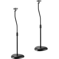 Mount-It! Universal Adjustable Speaker Stands, Heavy Duty Construction - 30 to 40.8 Inches