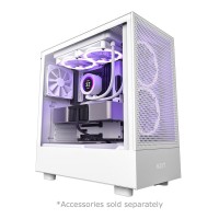 NZXT H5 Flow Tempered Glass ATX Mid-Tower Computer Case - White