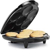 Holstein Housewares Non-Stick 6-Section Arepa, Pancake, Cookies Maker - Black