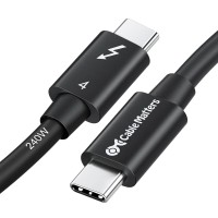 Cable Matters USB4 Thunderbolt 4 Cable w/ 8K Video & 240W Charging - 0.8 Meters 