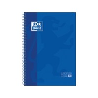 Oxford European Hardcover Notebook A4 4-Hole Line (80 Sheets) - Checkered Blue 