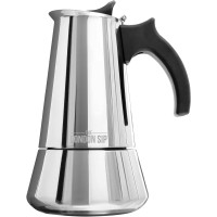 London Sip Stainless Steel Stove-Top Coffee Pot Espresso Maker Italian Moka Percolator - 3 Cup 