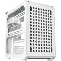Cooler Master QUBE 500 Flatpack High Airflow Customizable ATX Mid-Tower Gaming Computer Case - Tempered Glass - White
