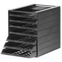 Durable 1712002058 Drawer box Idealbox Basic 7 drawers, 1 piece, anthracite, Blue Angel certificate