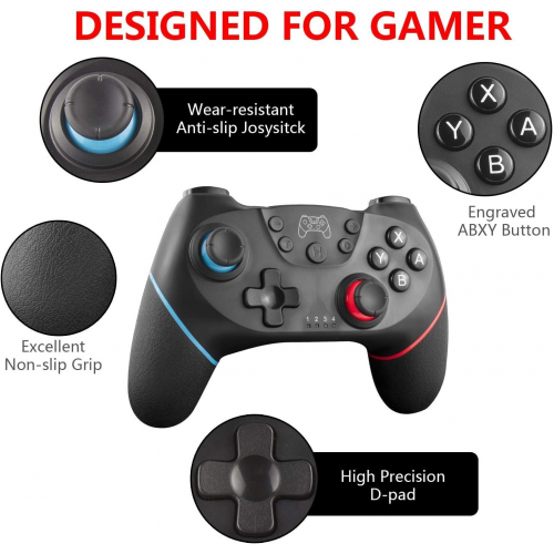 Diswoe Nintendo Switch Controller, Wireless Pro Controller for Switch ...