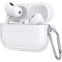 ESR for AirPods Pro 2nd Generation Case, Compatible with Airpods Pro Case 2nd/1st Gen (2023/2022/2019), Clear Protective TPU Cover with Carabiner, Supports Wireless Charging, Clear
