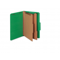 Universal Pressboard Folders, Legal, 6-Section, Green, 10 per Box