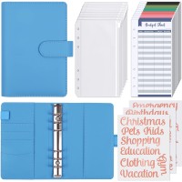 SKYDUE Budget Binder with Cash Envelopes & Expense Budget Sheets - Blue