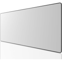 KTRIO Large Gaming Mouse Pad with Stitched Edges - Superior Micro-Wave, Non- Slip Base (31.5 x 15.7) - Light Grey