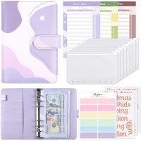 SKYDUE Budget Binder with Cash Envelopes & Expense Budget Sheets - Morinda Purple