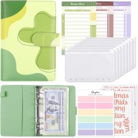 SKYDUE Budget Binder with Cash Envelopes & Expense Budget Sheets - Morandi Green