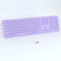 Ubotie Slim & Quiet Wireless/Bluetooth Full Size Keyboard - Purple 