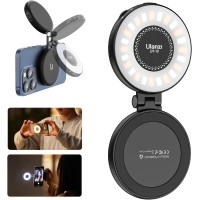 ULANZI Magnetic LED Selfie Ring Light Compatible with Magsafe - Included Sticky Ring for Phones 