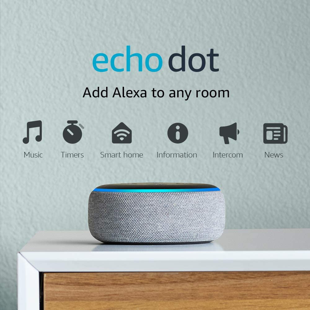 Echo (2nd Gen) - Smart speaker with Alexa - Heather Grey Fabric |  I.T Repair All