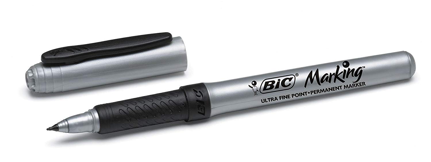 BIC Intensity Marker Pen, Fine Point (0.5mm), Black, 12-Count : :  Office Products