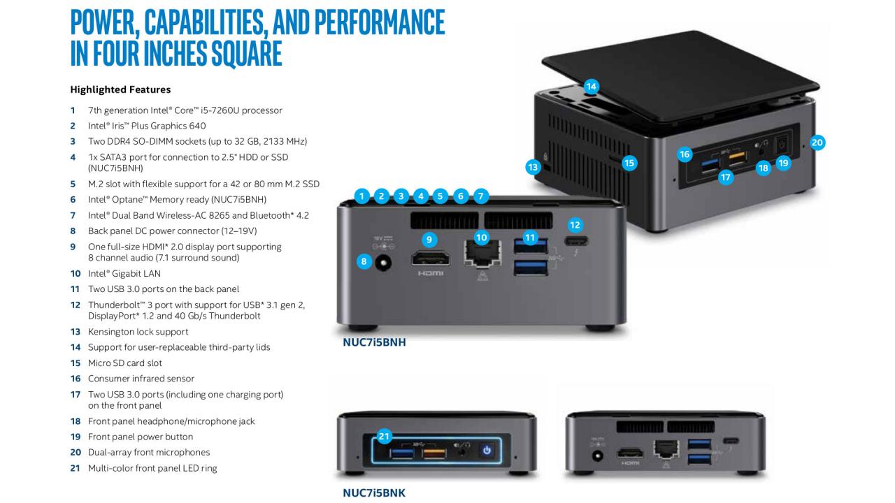 INTEL NUC I5 KIT BOXNUC7I5BNH