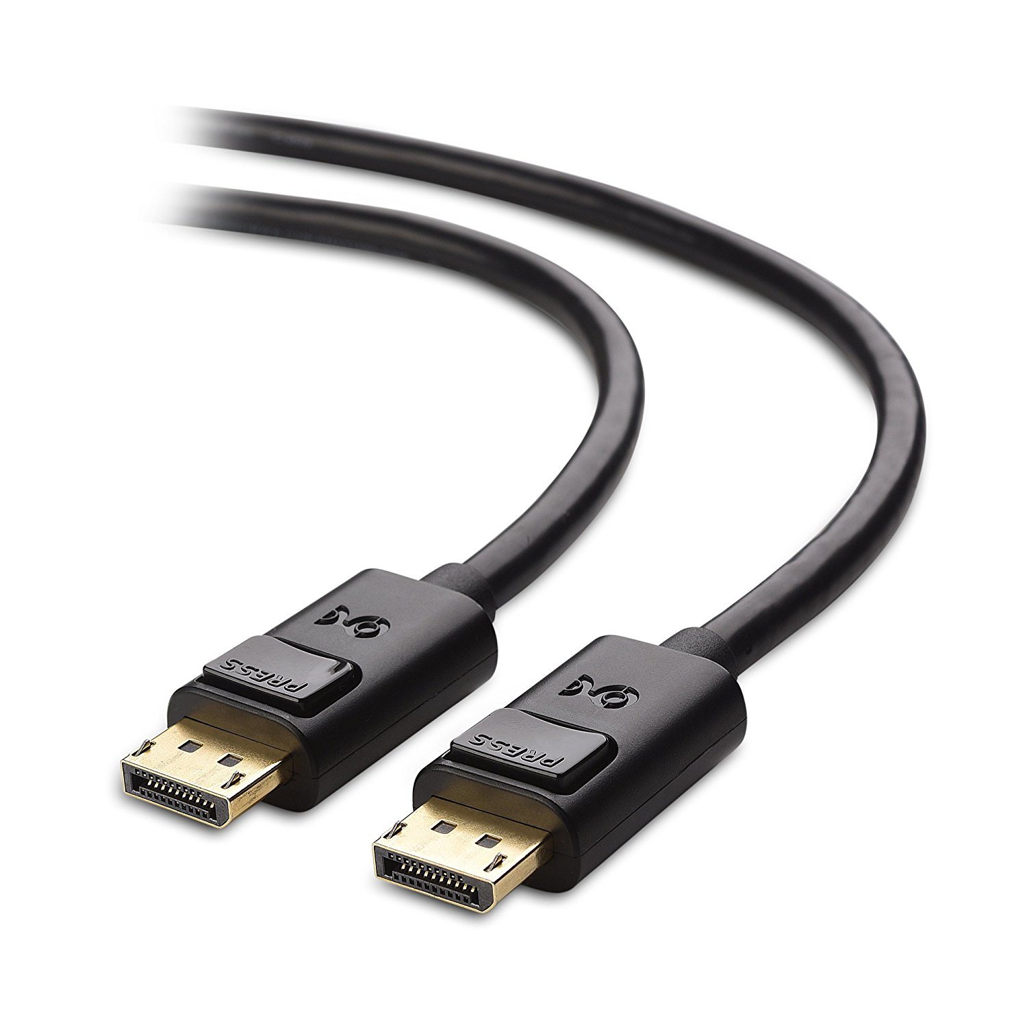 3ft (0.9m) DisplayPort™ Cable with Latches 8K UHD M/M - Black