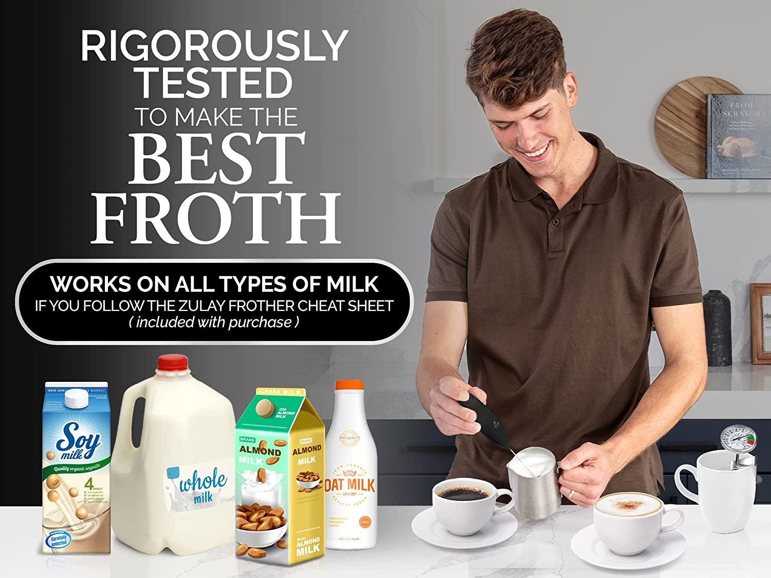 Premium Automatic Milk Frother - Perfect for Lattes, Macchiato