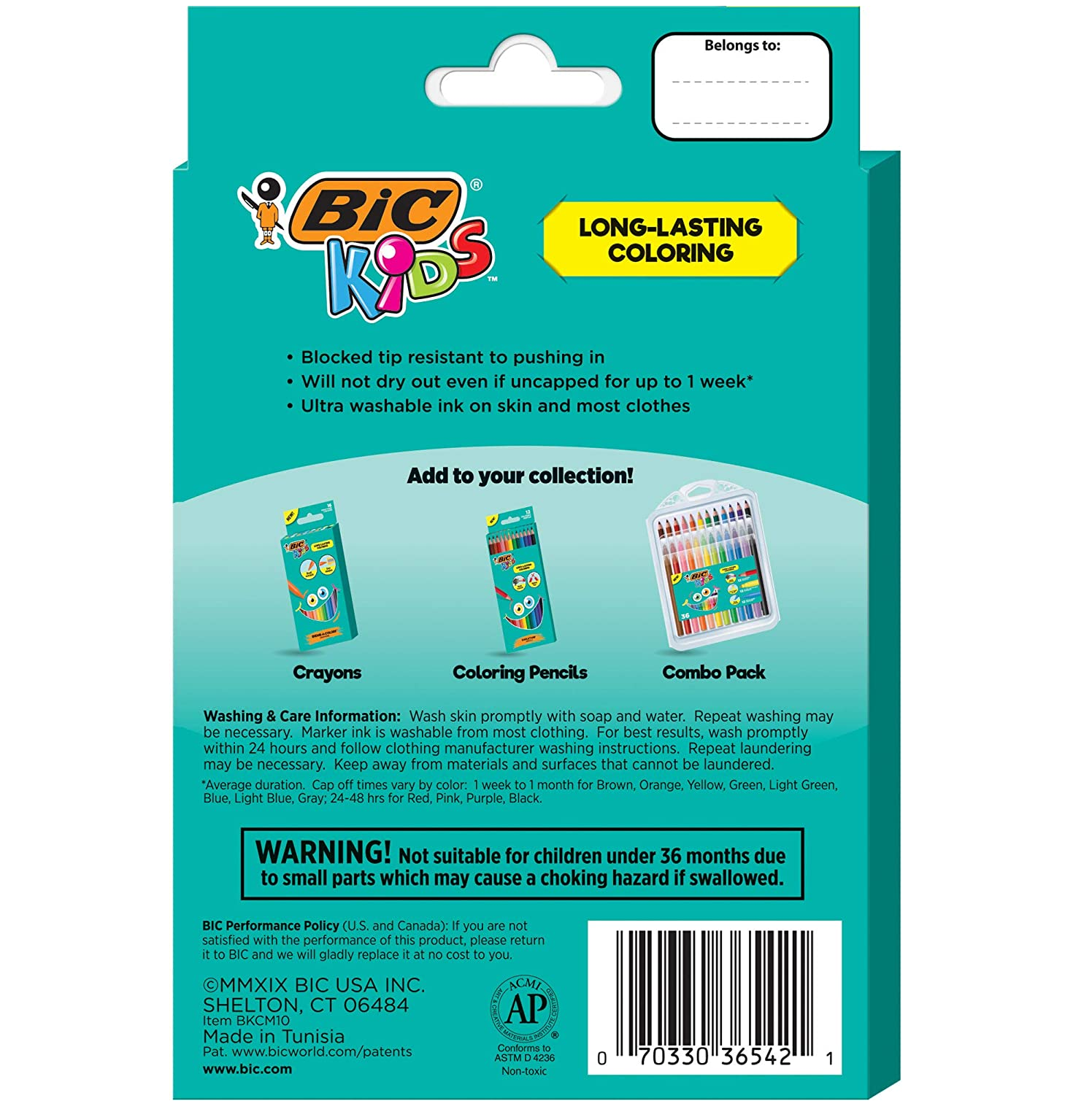 BIC Kids Ultra Washable Coloring Markers Medium Point - Assorted