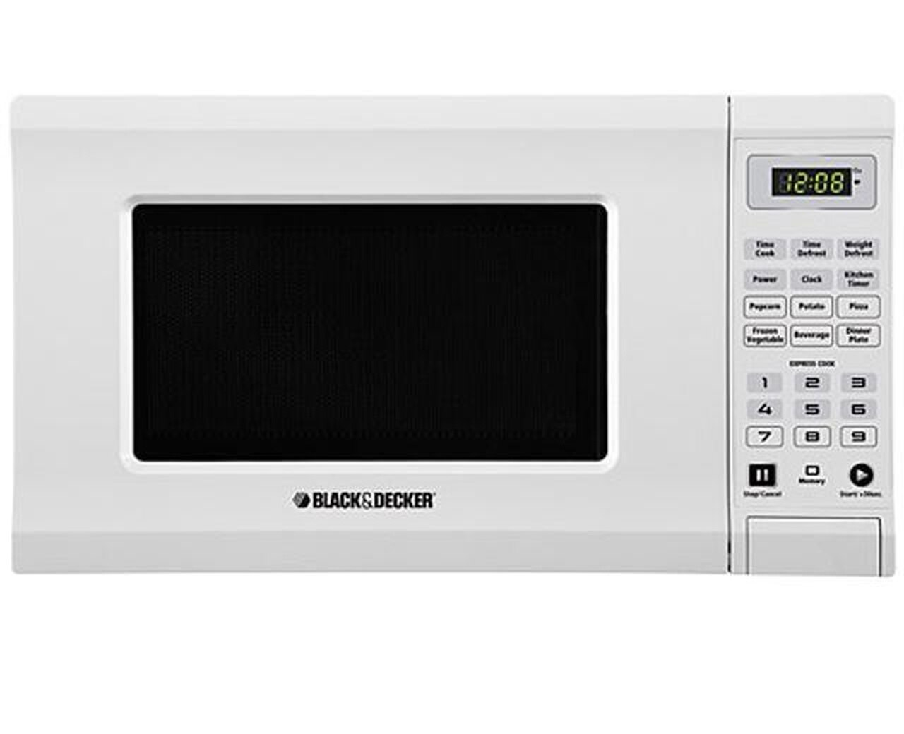 Black+Decker 0.7 Cu. Ft. Digital Microwave, White 