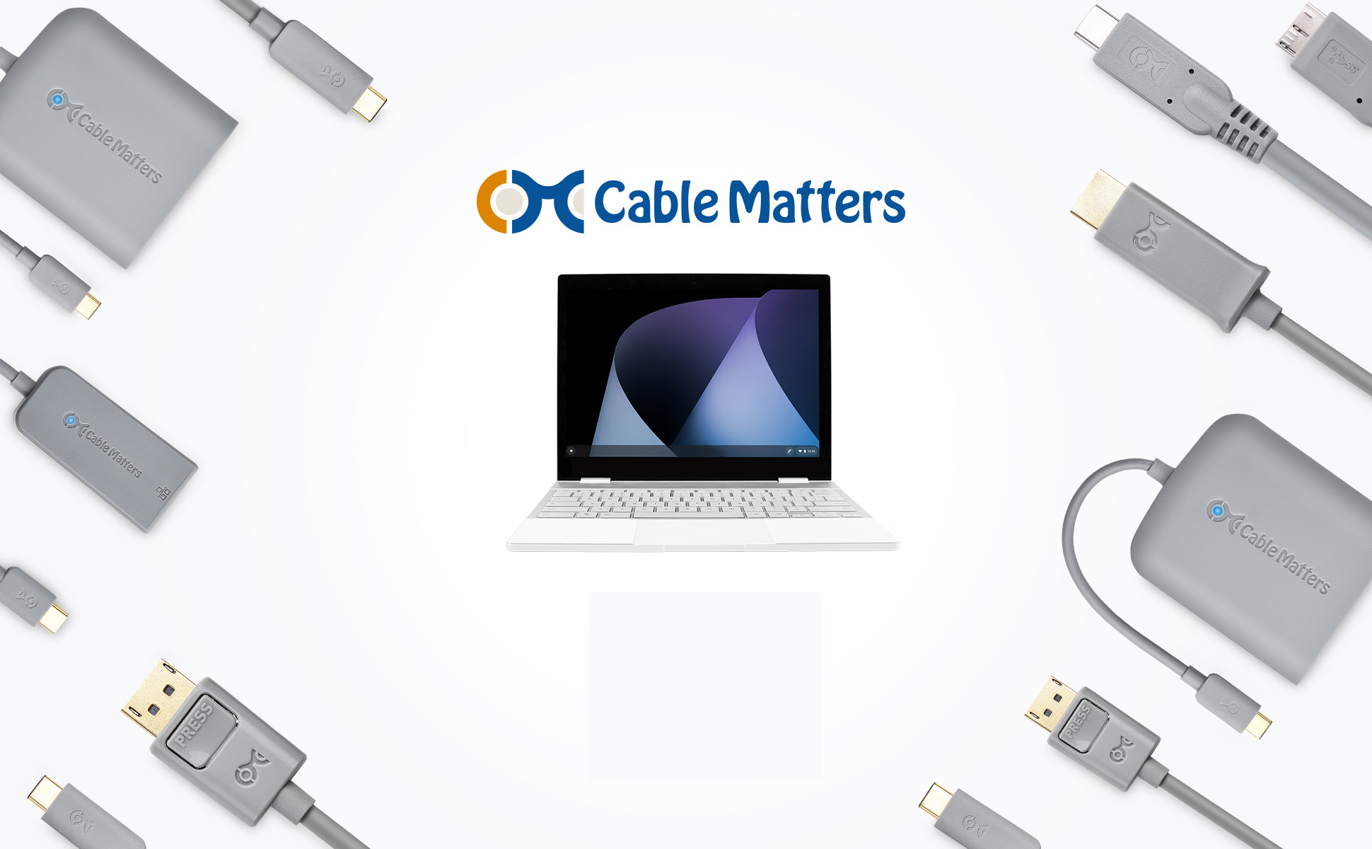 Cable Matters Pack de dos cable TV antena coaxial 2m (cable antena