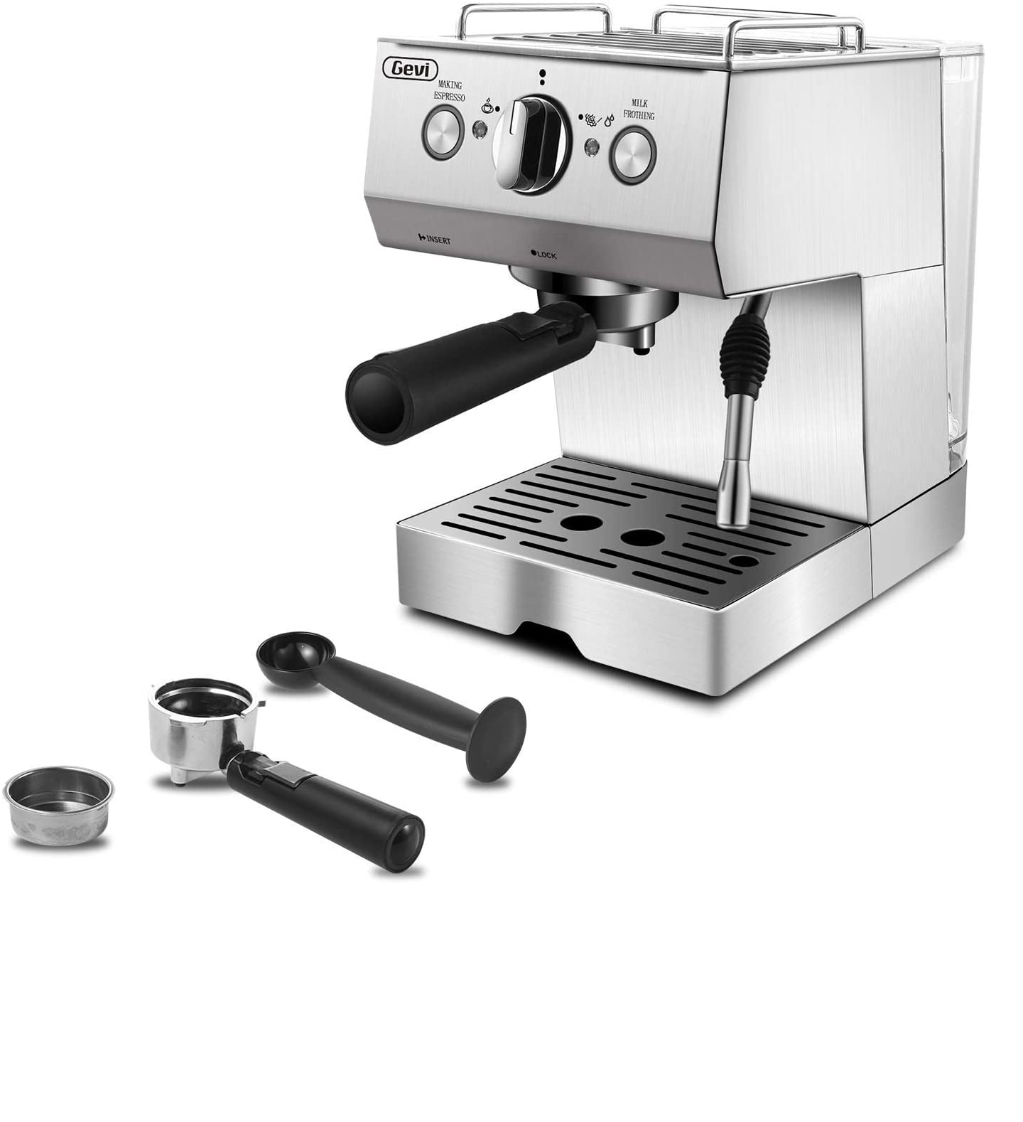 Gevi Espresso Machine 15 Bar with Milk Frother Wand