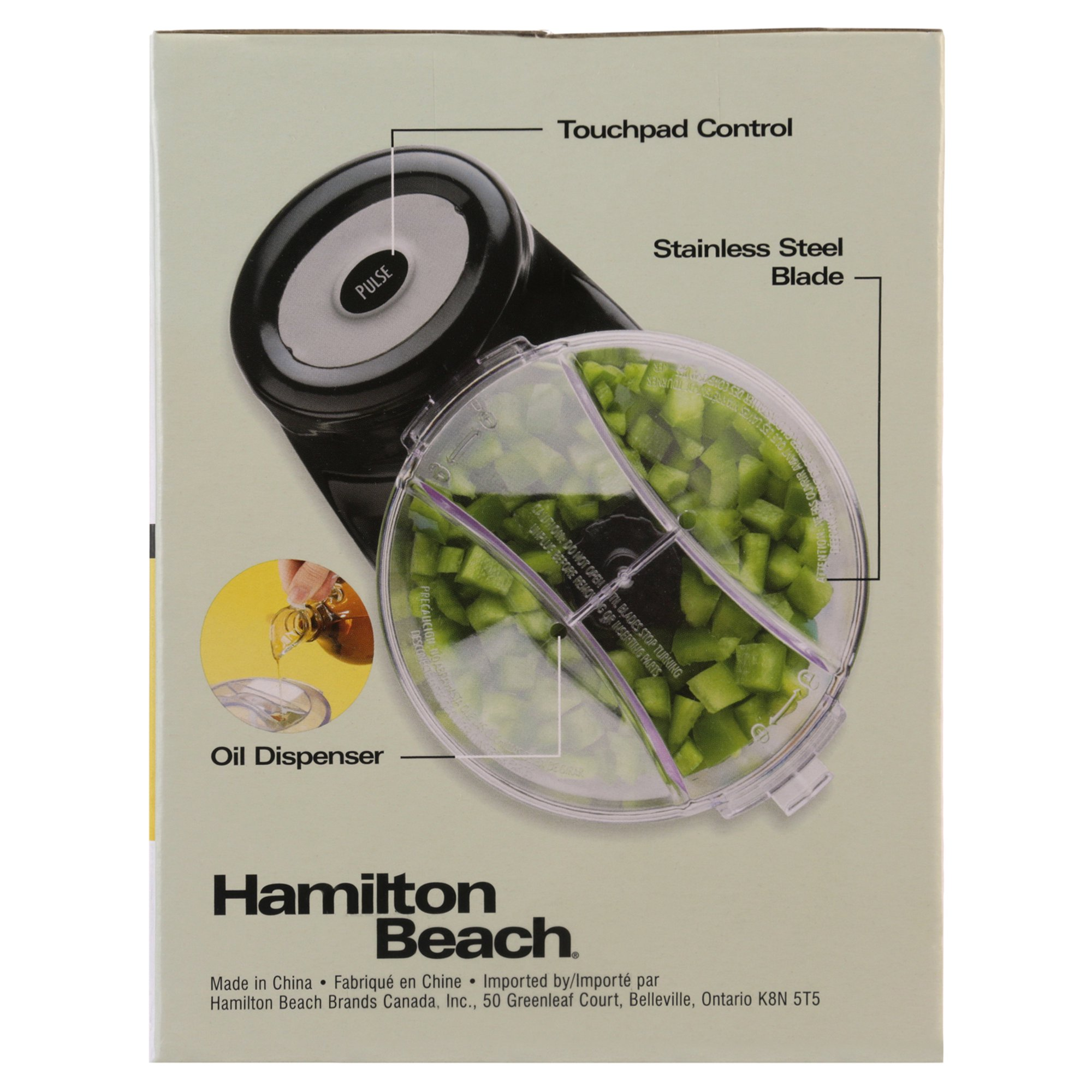 Hamilton Beach Electric Vegetable Chopper & Mini Food Processor, 3-Cup,  Black