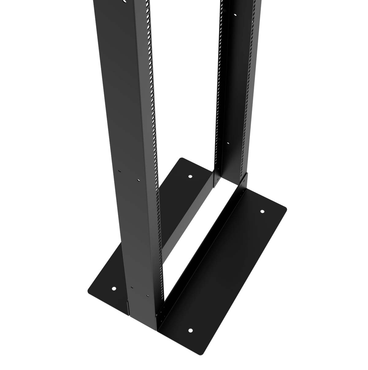 Nexxt Open Rack 2 Post 4Ft. 30U 19in Steel - Black w/Sq holes