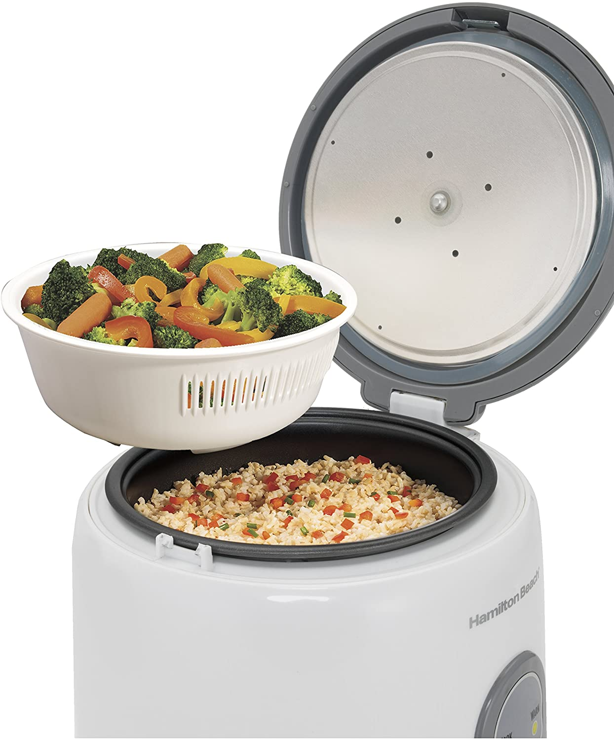 10 Cup Capacity (Cooked) Rice Cooker with Steam Basket - Model 37533NR