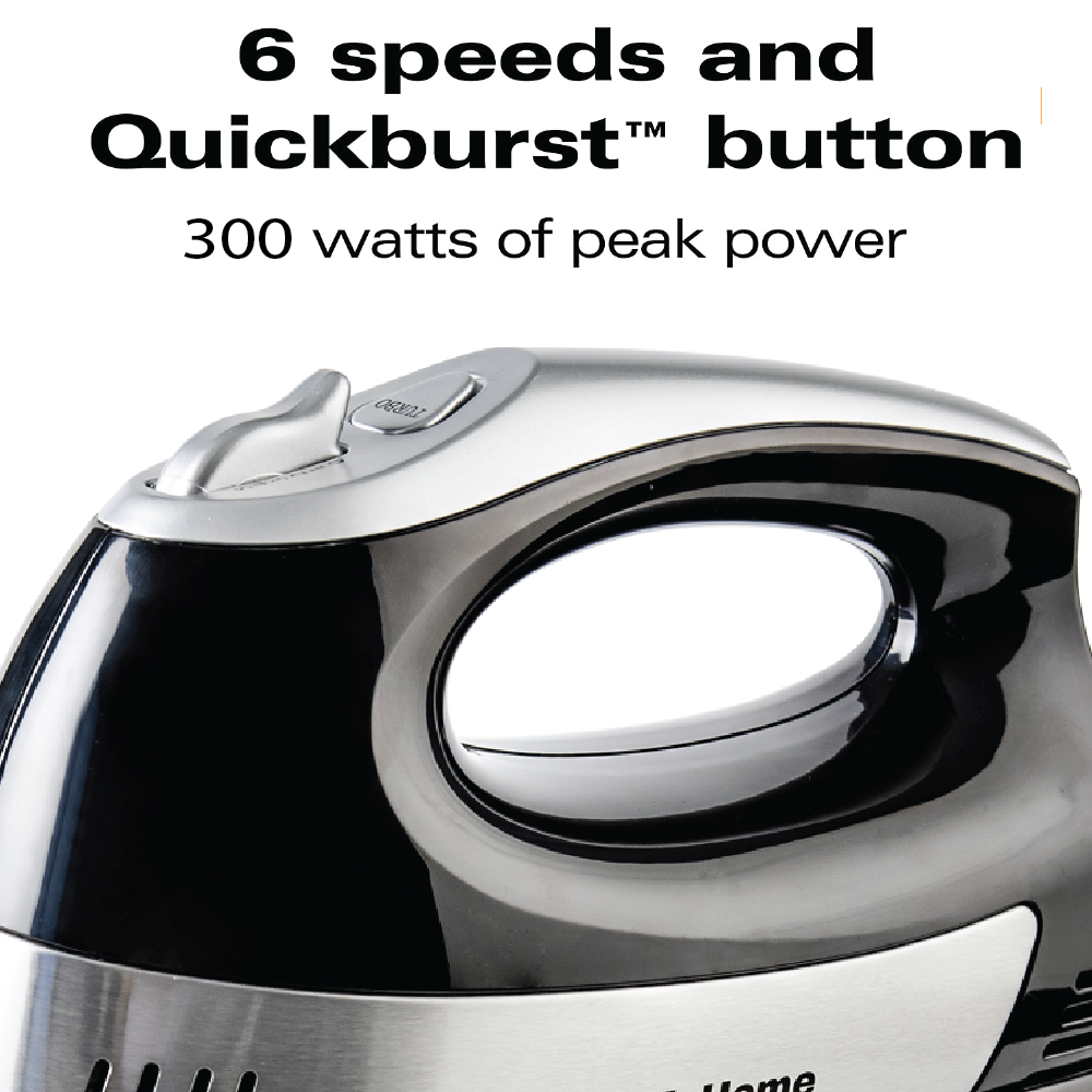  Black and Decker White 6 speed Hand Mixer: Home & Kitchen
